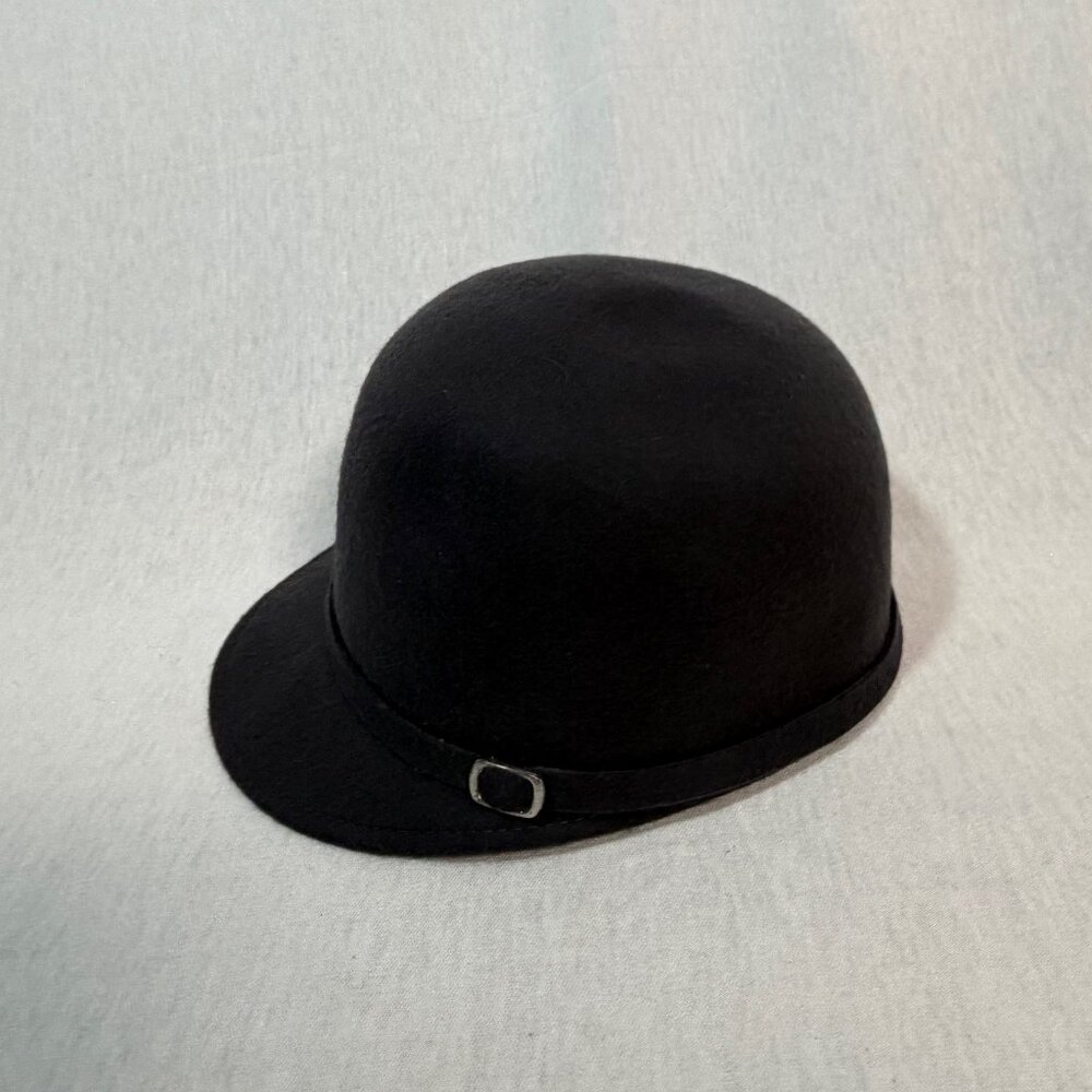 D&R Wool Bowler Hat Black Vintage Style Wool Felt Derby Cap Classic
